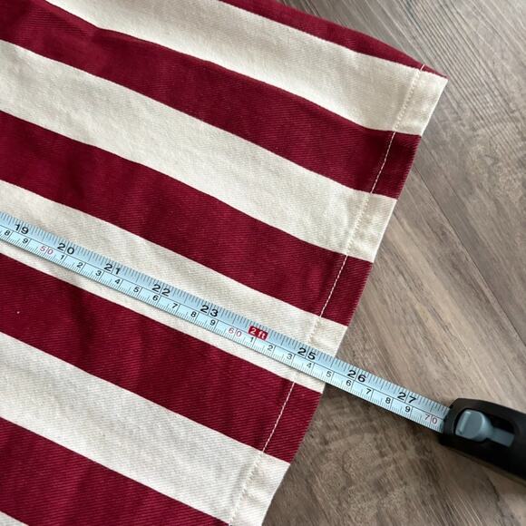 Vintage 1980s Striped Zip Up Jacket Men's Size M Red White 21x25.5 Boxy - Picture 8 of 8